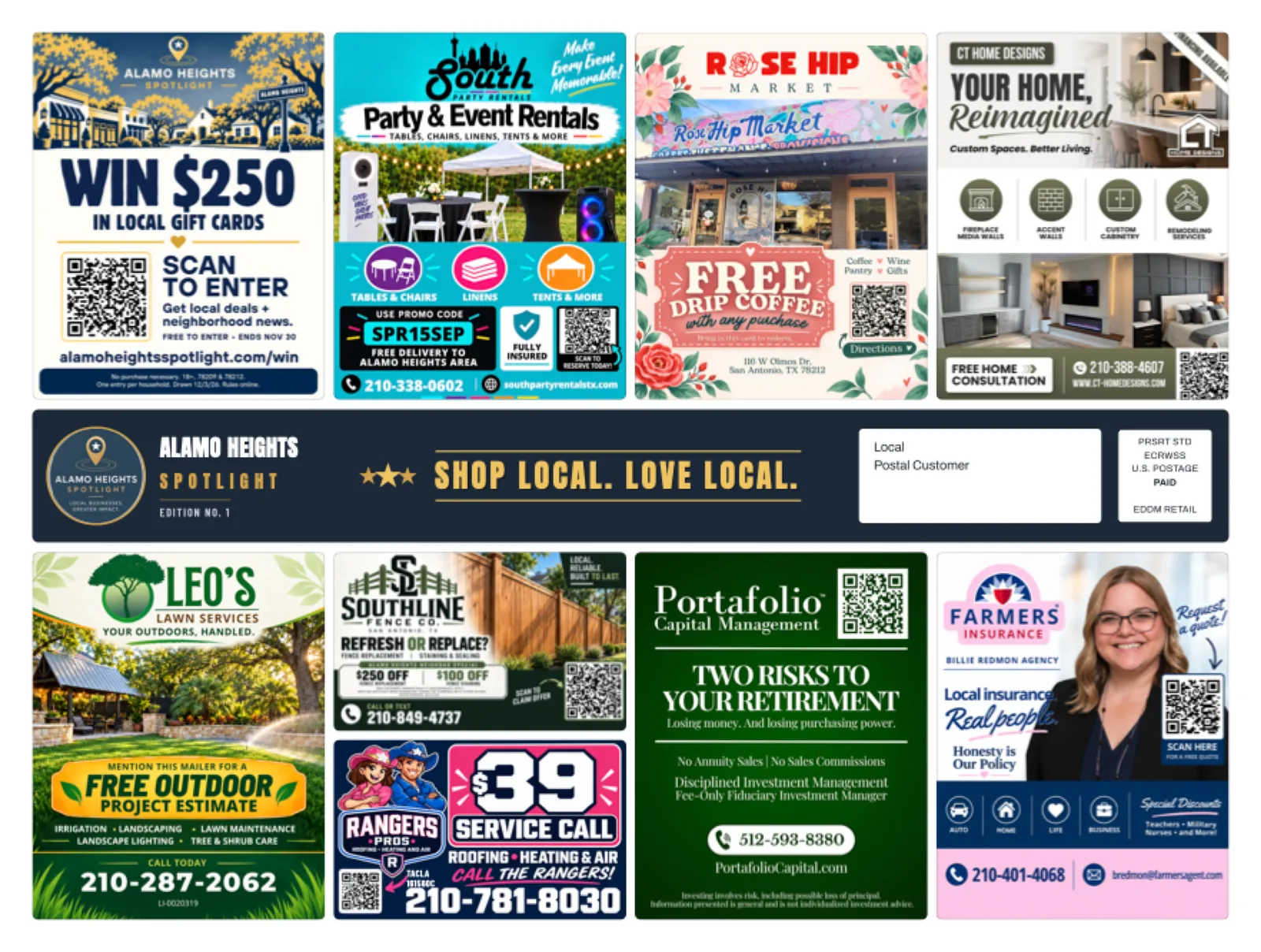 Front of sample Alamo Heights artwork — preview for Lake Highlands Spotlight